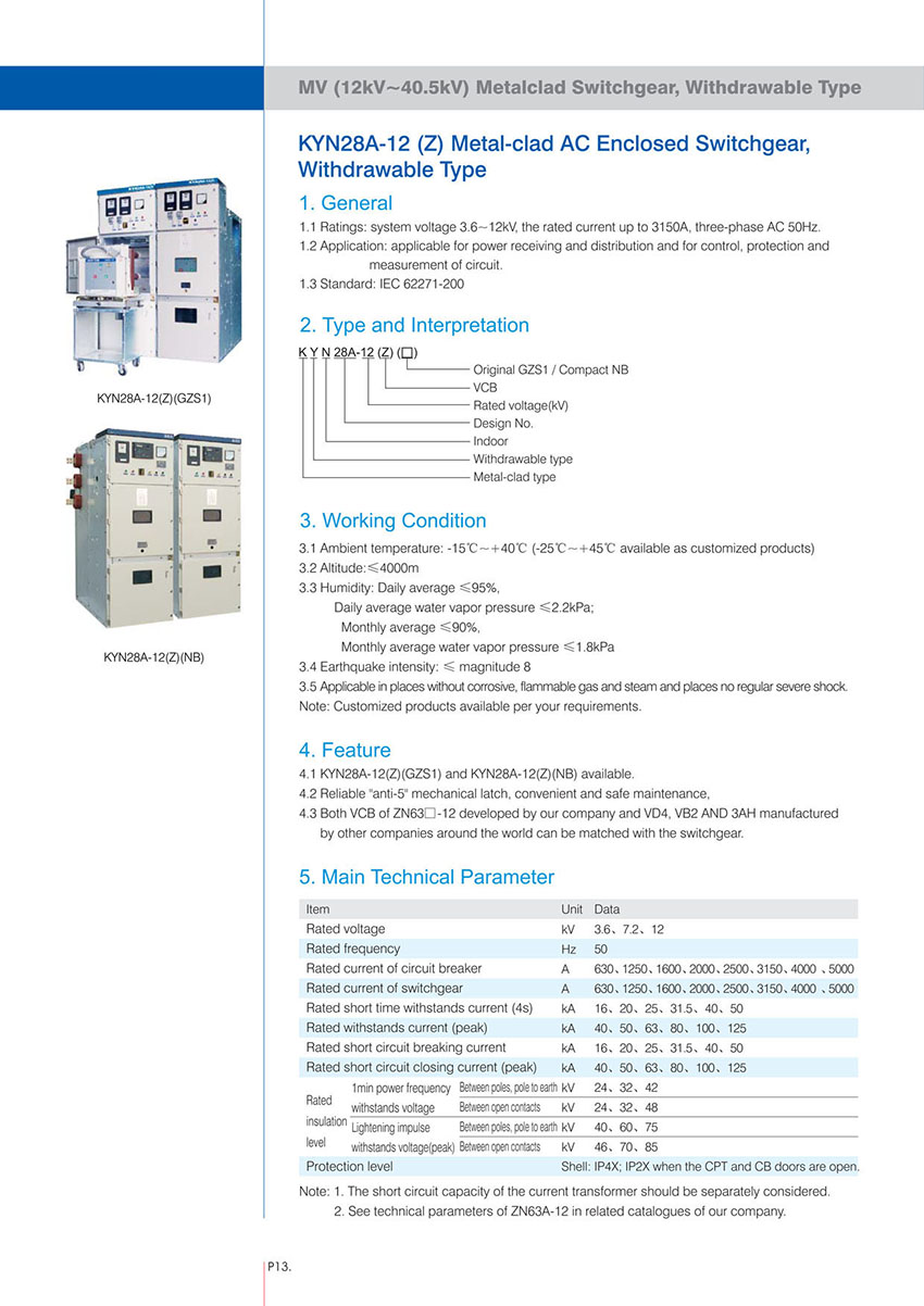 MV 12kV Metalcald Switchgear