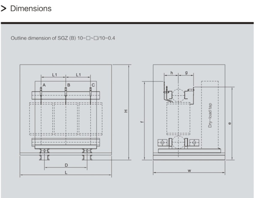 5.11kV SG10  DRY TYPE TRANSFORMER