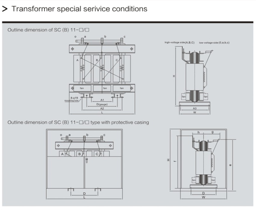 2.11kV SC(B) DRY  TYPE  TRANSFORMER