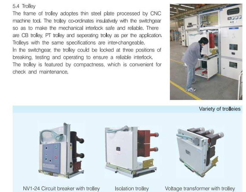 KYN28A-12(Z)AC Metal-enclosed Switchgear Panel,Withdrawable Type