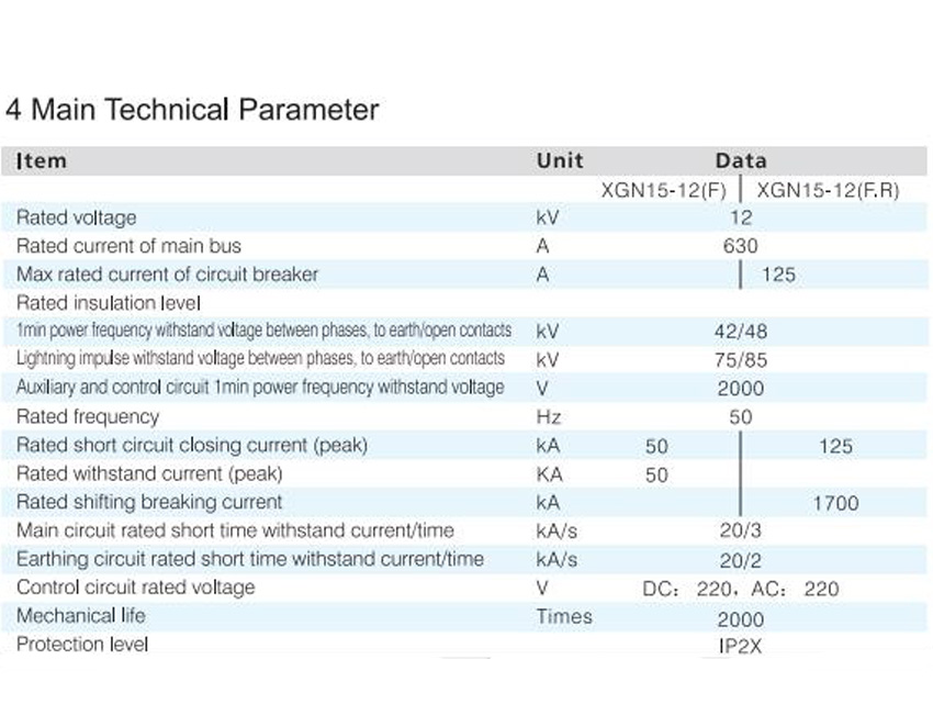 XGN15-12(F) AIR-insulated Rain Main Unit (RMU),Fixed Type