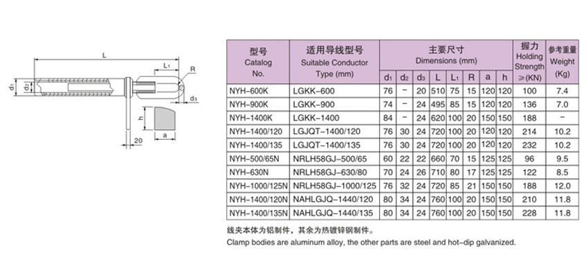 Welding type tensile clamp hydraulic type