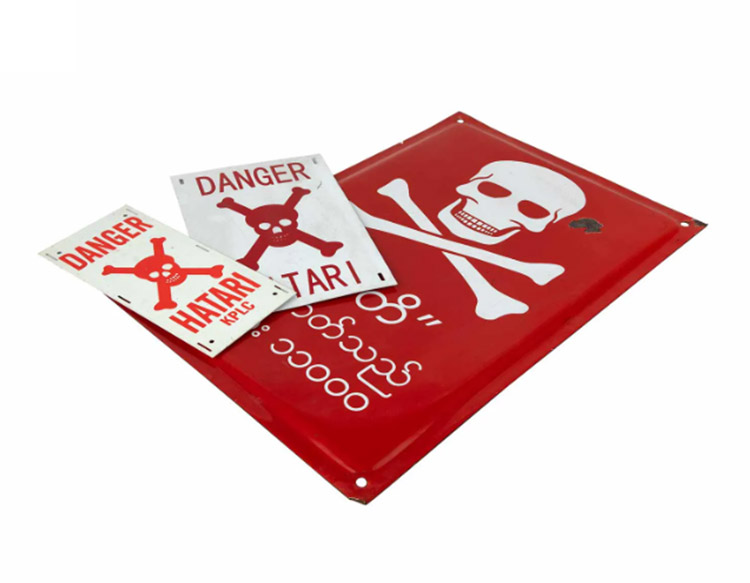 Painted Aluminium Plate Danger Plate Number Plate Overhead Line Accessories