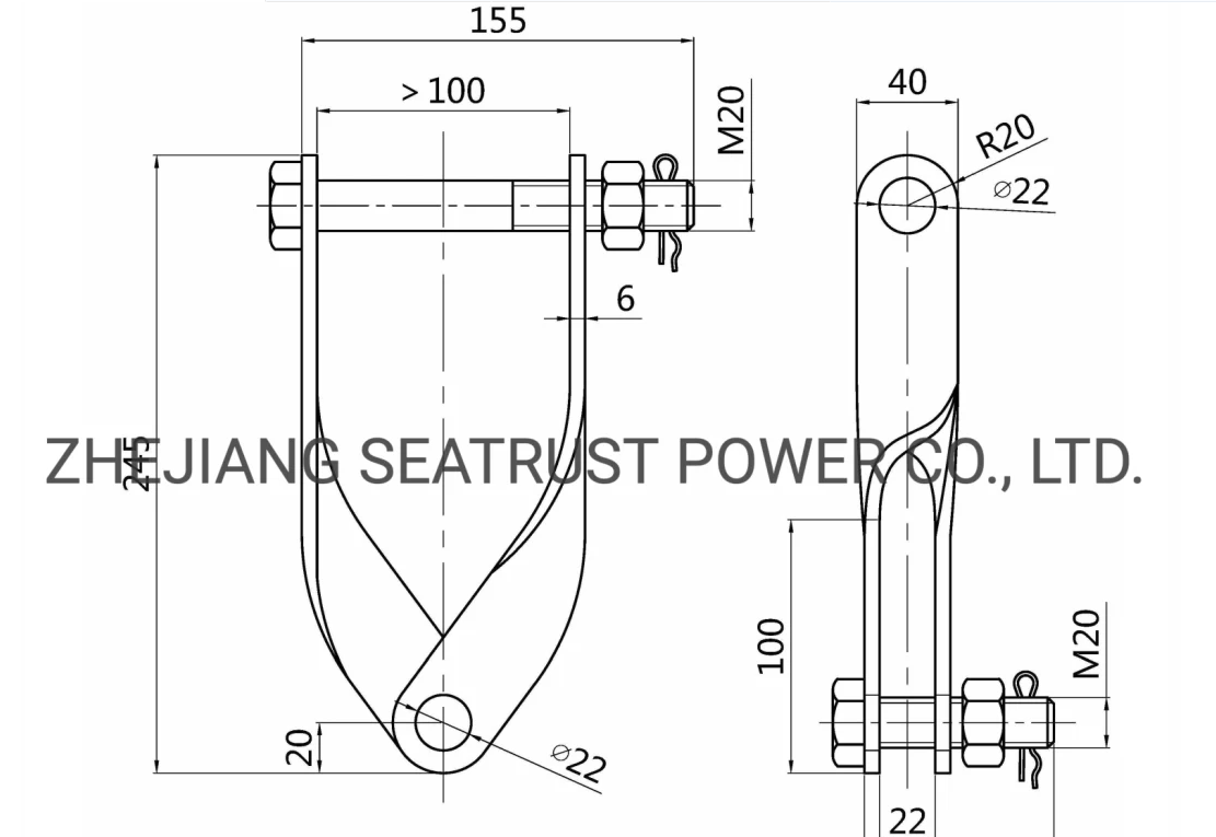 Hot-DIP Galvanized Twist Shackle Twist Plate